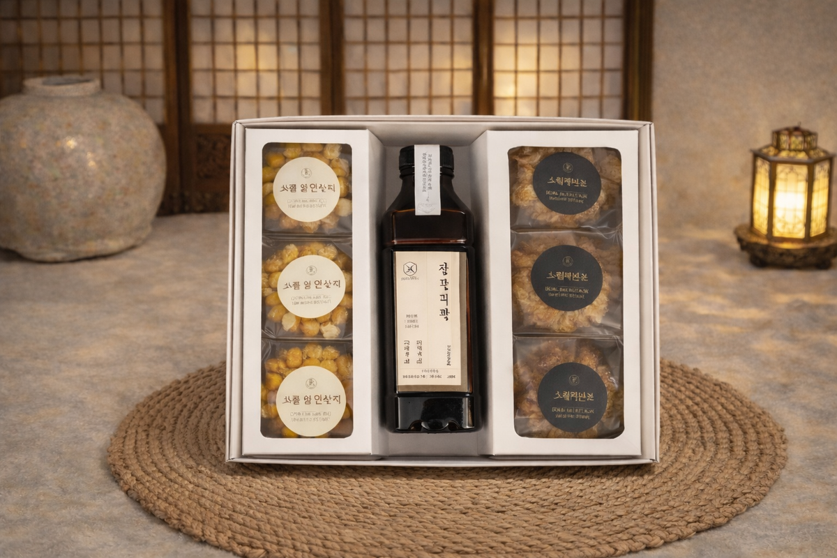 ๐ฏ ์ค๋๋ค & ์ฝ๊ณผ &์ํ์๋ฝ ์ ๋ฌผ์ธํธ- Oranda &Yakgwa &Sanghwa Syrup Gift Set