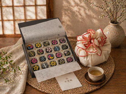 🌸 흑임자 꽃다식 세트-Black Sesame Flower Dasik