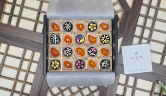 🌸🍊 흑임자꽃다식 &금귤정과 세트-Black Sesame Flower Dasik &Kumquat Jeonggwa Set