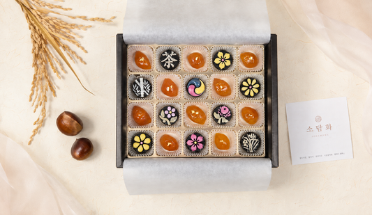 🌸🍊 흑임자꽃다식 &금귤정과 세트-Black Sesame Flower Dasik &Kumquat Jeonggwa Set