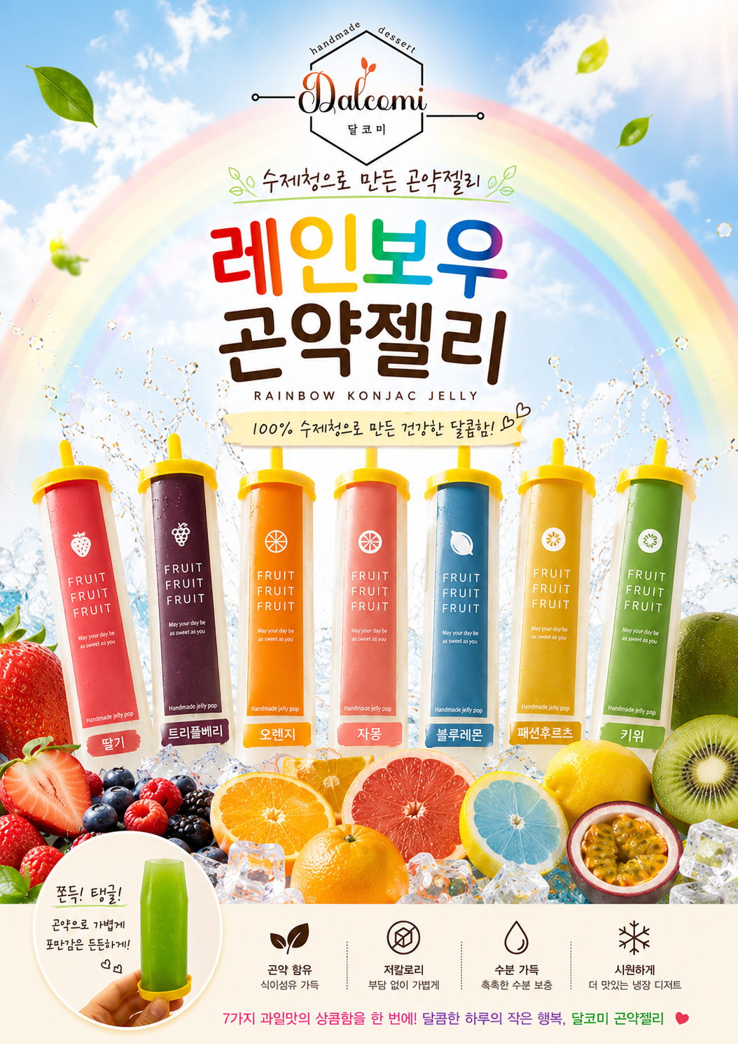 🌈 달코미 레인보우 곤약젤리 출시 🌈